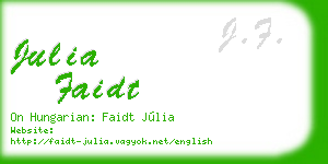 julia faidt business card